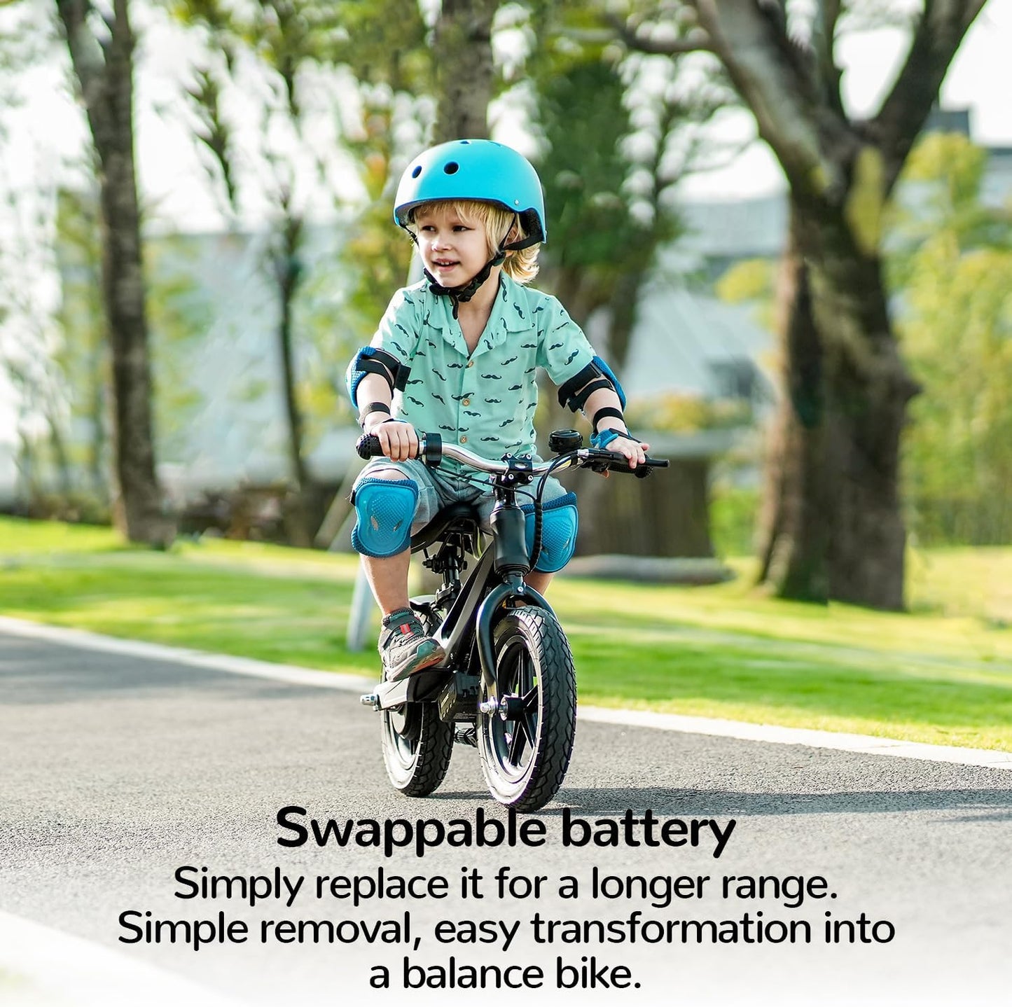 Electric Bike for Kids Ages 3-8,150W/250W Kids Electric Balance Bike with Adjustable Speeds and Seats, 12/14 Inch Tires