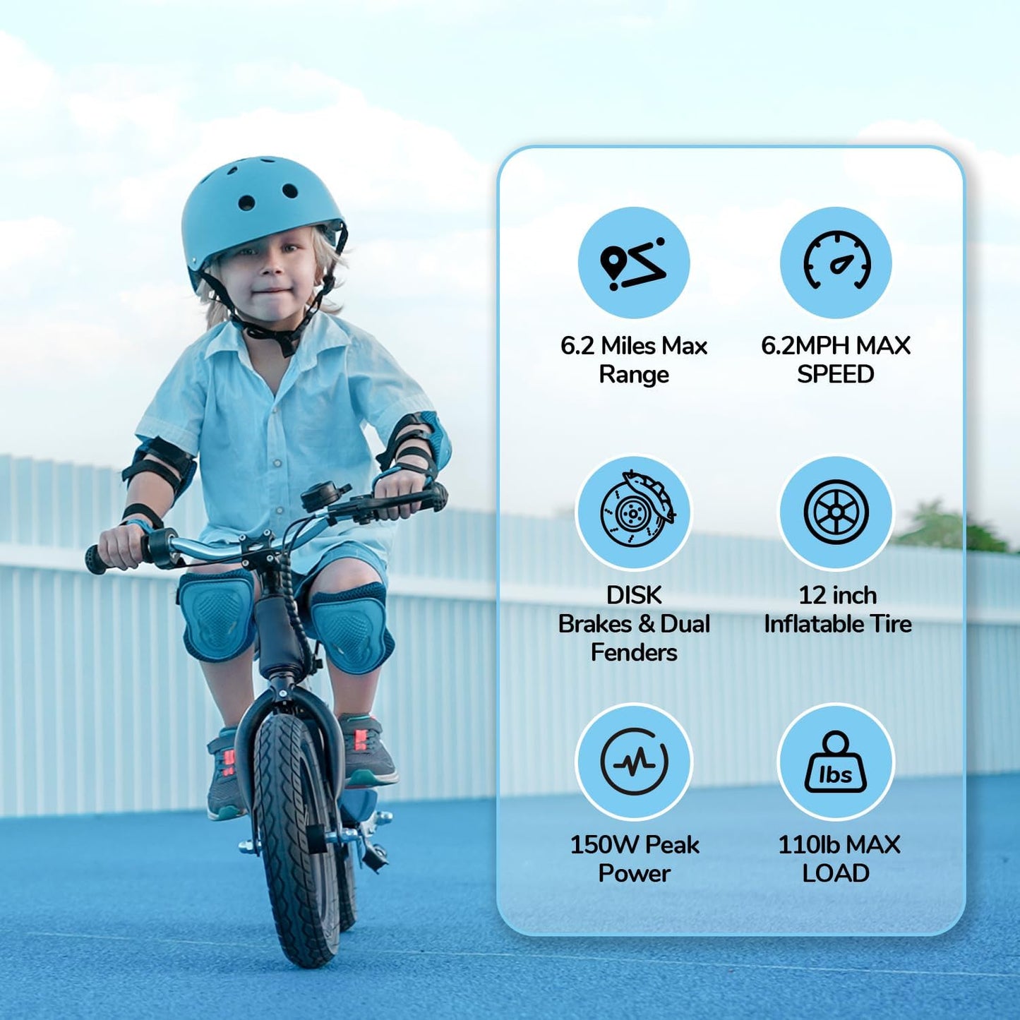 Electric Bike for Kids Ages 3-8,150W/250W Kids Electric Balance Bike with Adjustable Speeds and Seats, 12/14 Inch Tires