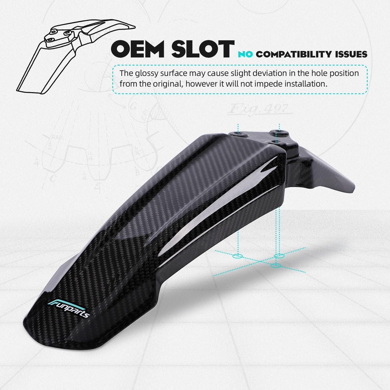 Sur Ron Front Fender,Carbon Fiber Motorcycle Fender Mud Guard for Surron Sur Ron Light Bee X/S Segway X260 X160 E Ride Pro SS Electric Dirt Bike
