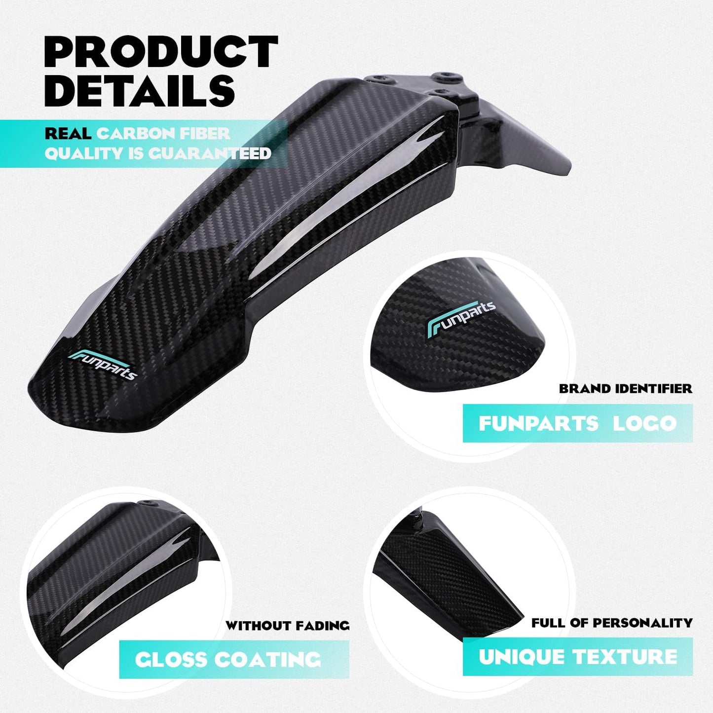 Sur Ron Front Fender,Carbon Fiber Motorcycle Fender Mud Guard for Surron Sur Ron Light Bee X/S Segway X260 X160 E Ride Pro SS Electric Dirt Bike