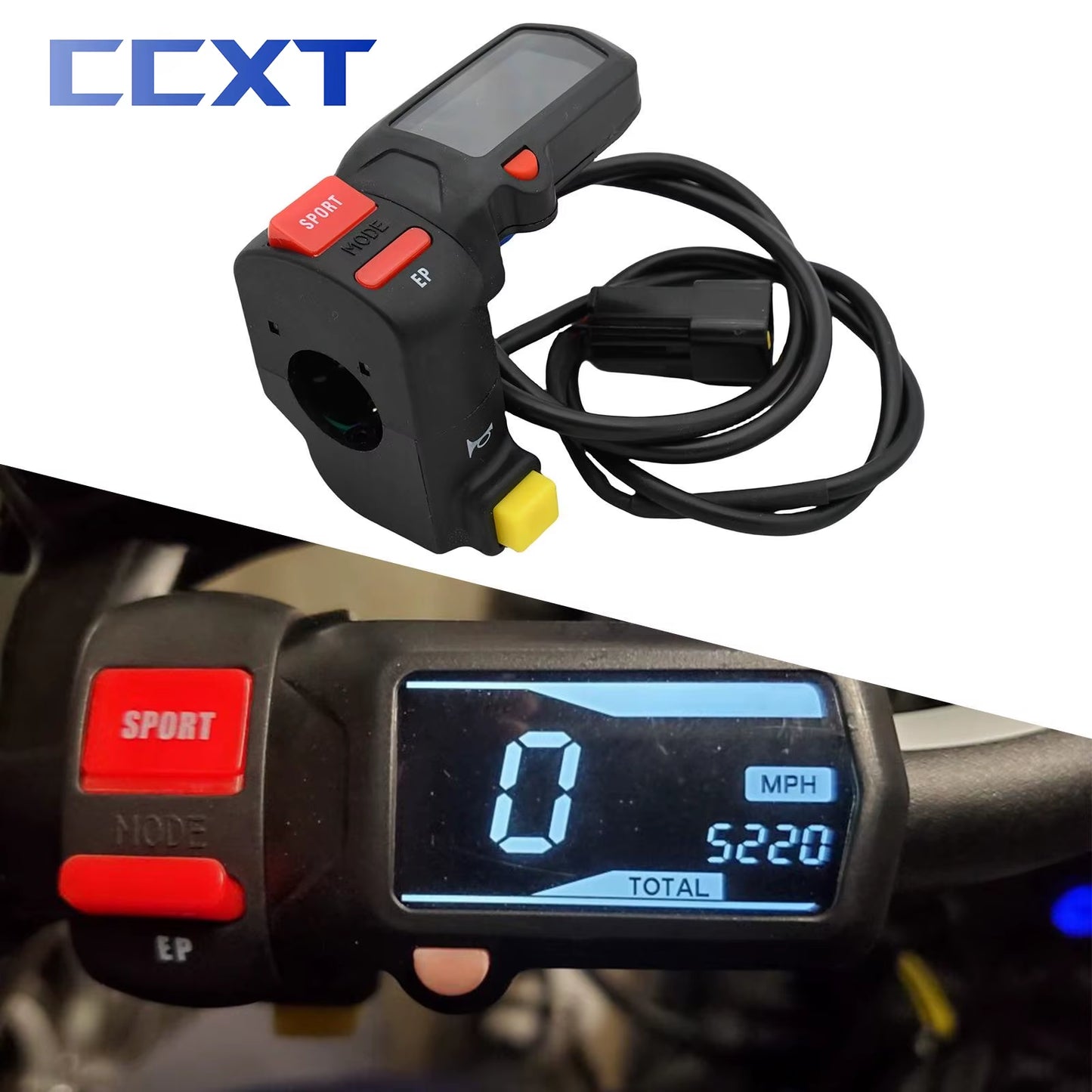 Electric Motorcycle SPORT/EP Power Mode Switch Selector Horn Switch Hour Meter Speed Meter Speedometer for Surron Light Bee S&X