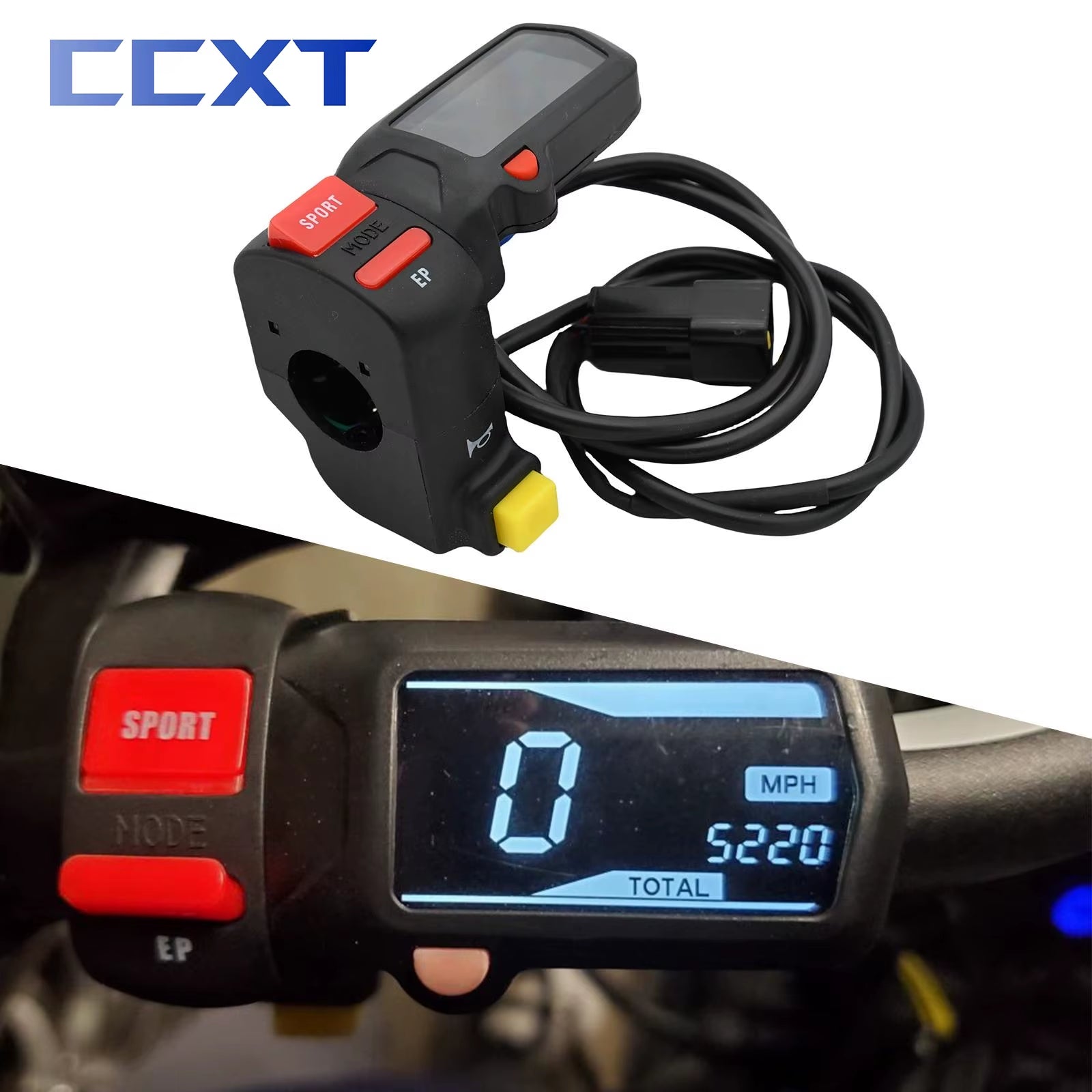 Electric Motorcycle SPORT/EP Power Mode Switch Selector Horn Switch Hour Meter Speed Meter Speedometer for Surron Light Bee S&X