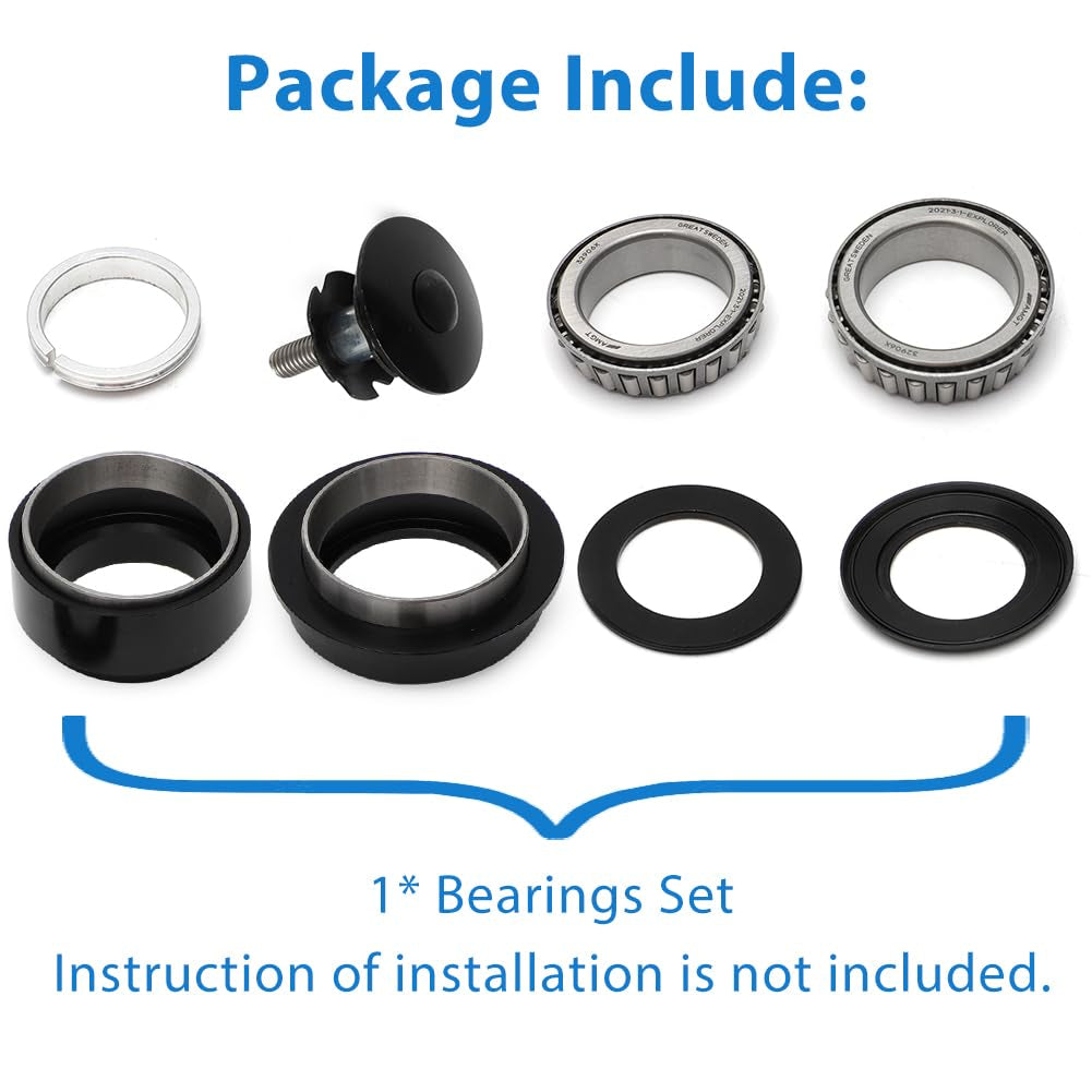 Tapered Roller Bearing Kit for Sur-Ron Surron Light Bee X Motorcycle'S Headset Fork Bearings Bicycle Head Tube Kit Spacer Replacement for Surron