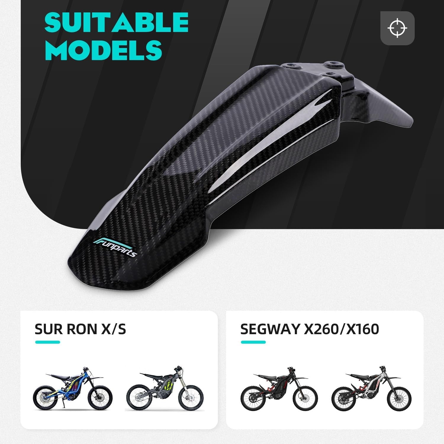Sur Ron Front Fender,Carbon Fiber Motorcycle Fender Mud Guard for Surron Sur Ron Light Bee X/S Segway X260 X160 E Ride Pro SS Electric Dirt Bike