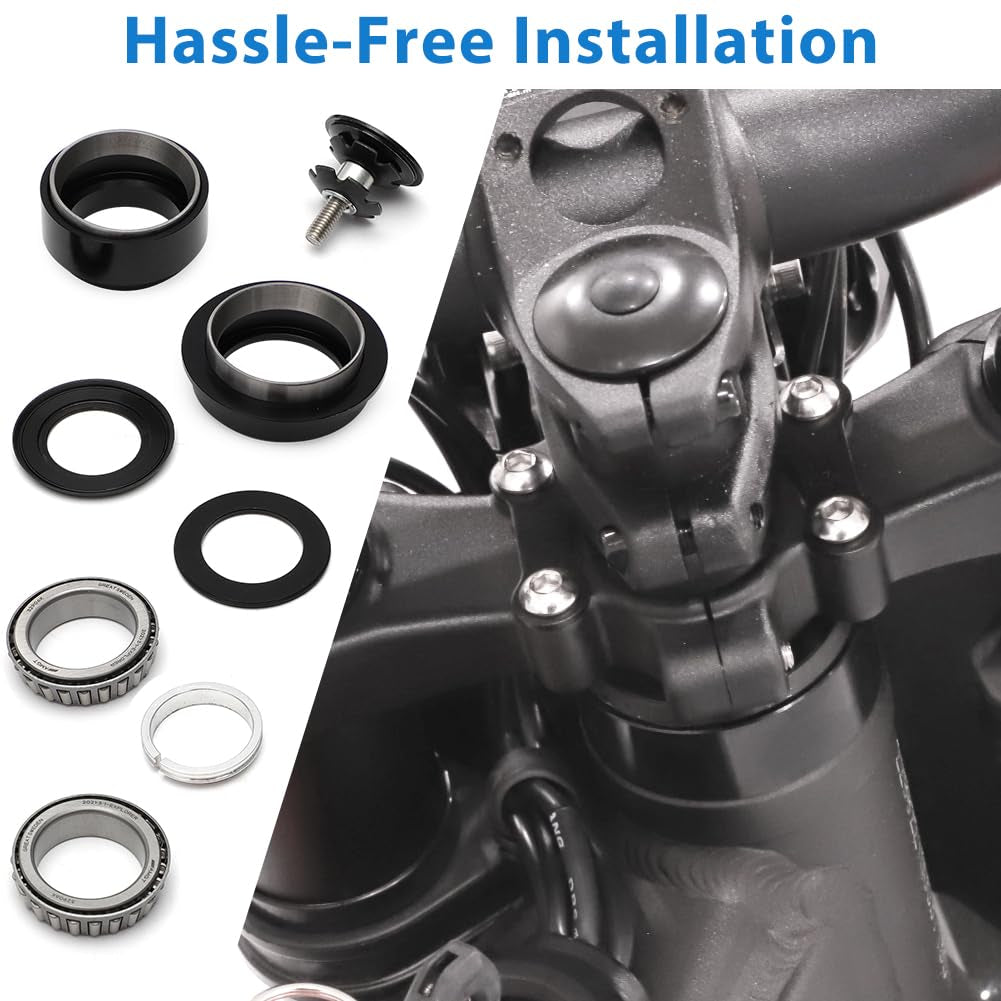 Tapered Roller Bearing Kit for Sur-Ron Surron Light Bee X Motorcycle'S Headset Fork Bearings Bicycle Head Tube Kit Spacer Replacement for Surron