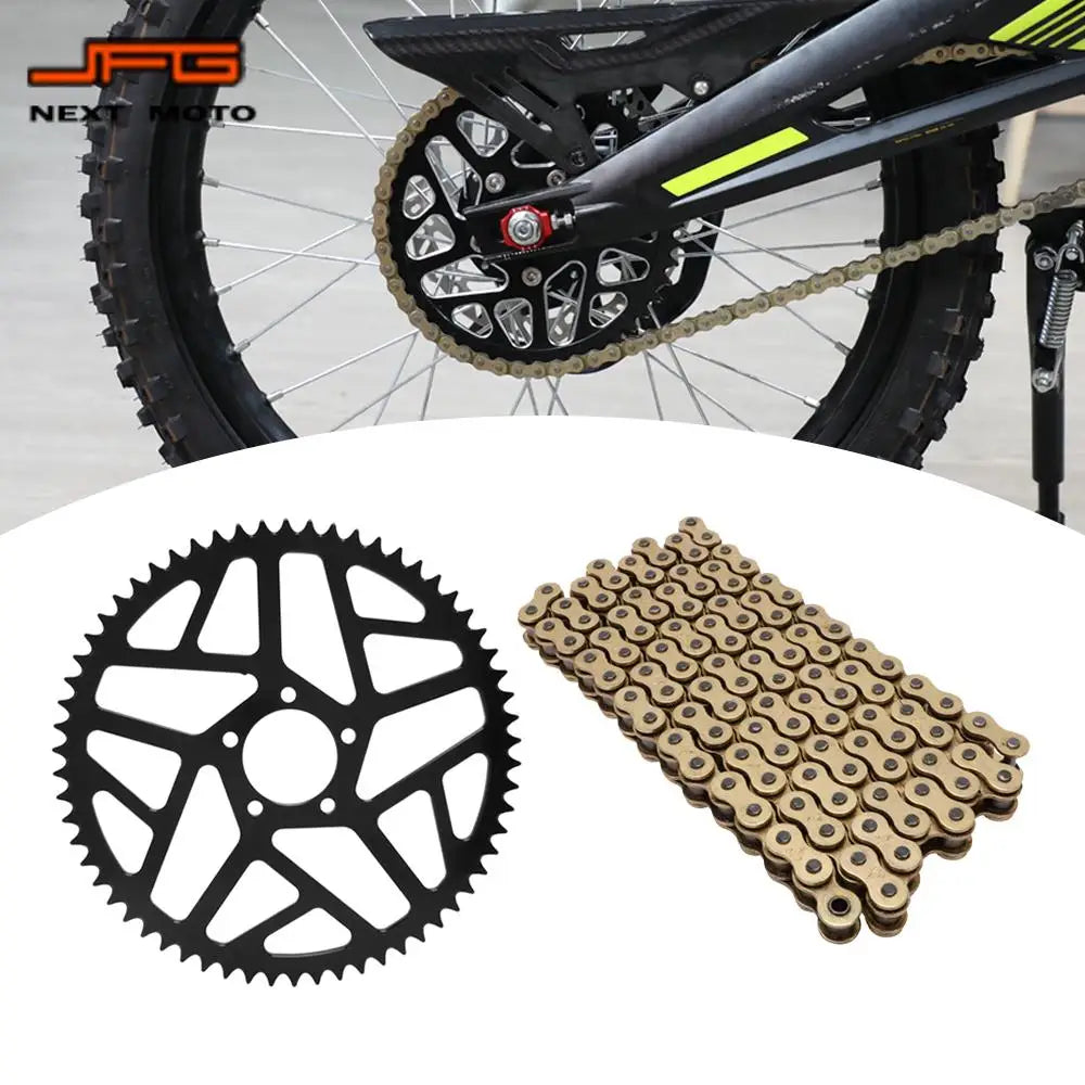 For Sur-Ron 58T 62T Sprocket 106 112 120 Chain Set Surron Light Bee S X Talaria Sting Electric Dirt Bike Motorcycle CNC Parts