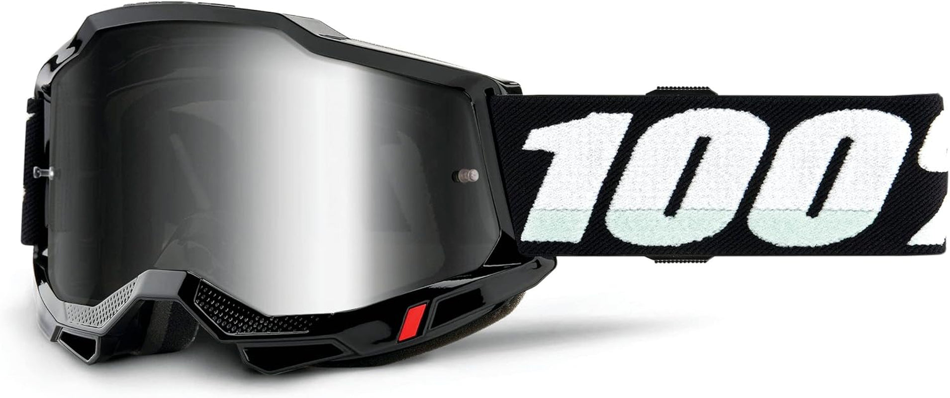 Accuri 2 Goggles - Eyewear for Motocross & Mountain Biking - Goggles for Dirt Bikes, Motorcycles & Bike Sports - Black, Mirror Silver Lens