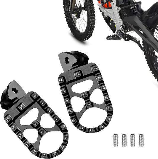 Motorcycle Foot Peg Foot Rest Compatible with Surron Light Bee X/S Footpegs X260 and X160 Talaria Sting MX3 MX4 Talaria XXX Electric Dirt Bike Black