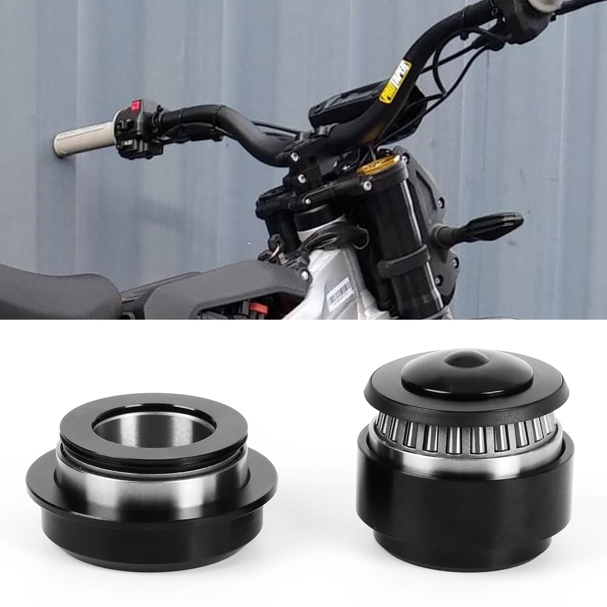 Tapered Roller Bearing Kit for Sur-Ron Surron Light Bee X Motorcycle'S Headset Fork Bearings Bicycle Head Tube Kit Spacer Replacement for Surron