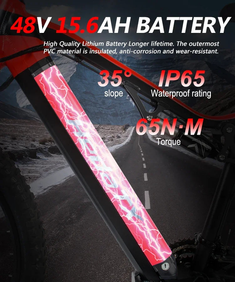 Electric Bike 27.5 Inch Off-Road Electric Bike 500W Bafang Motor 48V 15.6AH Powerful Mountain Electric Bike Adult Riding