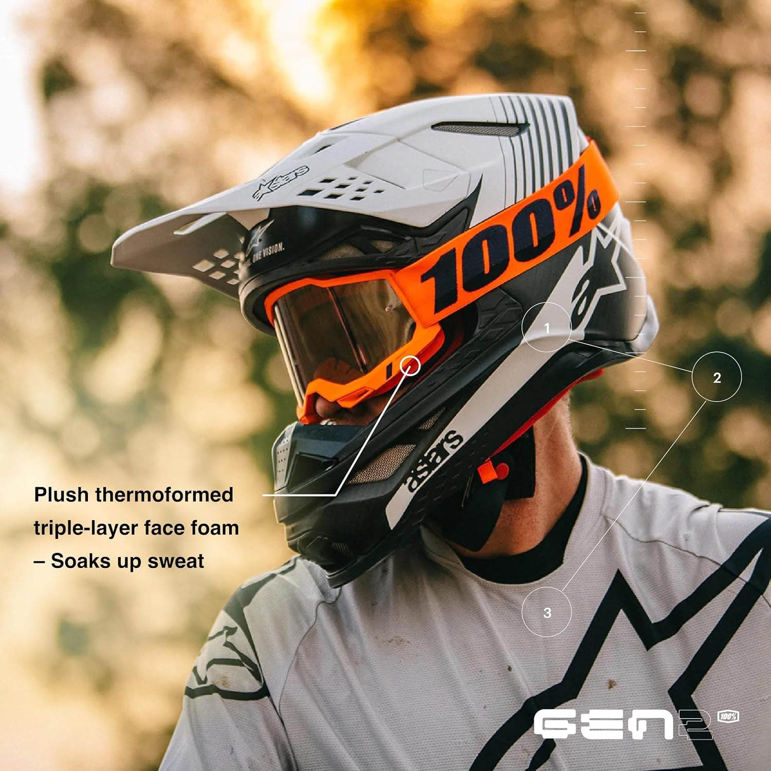 Accuri 2 Goggles - Eyewear for Motocross & Mountain Biking - Goggles for Dirt Bikes, Motorcycles & Bike Sports - Black, Mirror Silver Lens