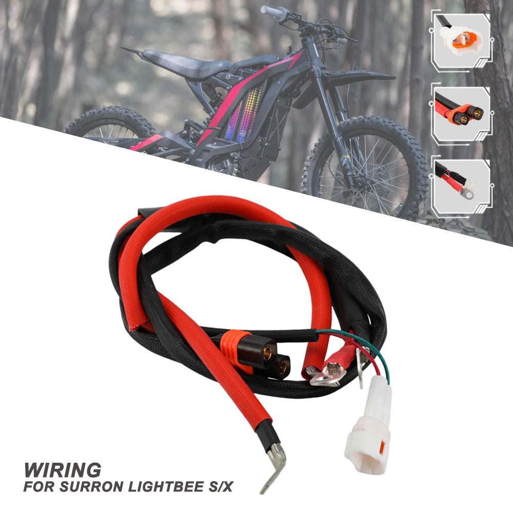 Main Battery Cable for Surron Lightbee Light Bee S/X Power Cord Connector Wiring Motorcycle Resistant Parts Electric Dirt Bike