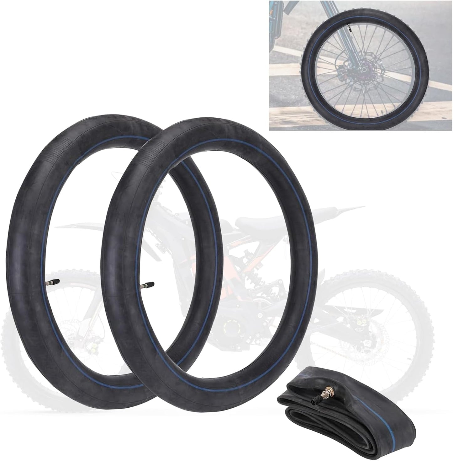 70/100-19,80/100-19 (2.75/3.00-19)19" Electric Dirt Bike Inner Tube,2Pcs Front Rear Tire for E-Bike Surron Light Bee Ultra Bee/E Ride Pro SS 2.0 2.5 3.0/Talaria Sting MX3 MX4 MX5