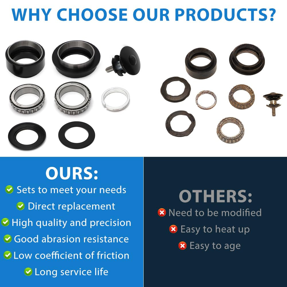 Tapered Roller Bearing Kit for Sur-Ron Surron Light Bee X Motorcycle'S Headset Fork Bearings Bicycle Head Tube Kit Spacer Replacement for Surron